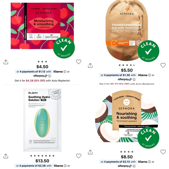 HP 🩵 Sheet Mask Bundle + Mini Sephora Puffer Tote: Dr.Jart+, Sephora Collection - Picture 9 of 9